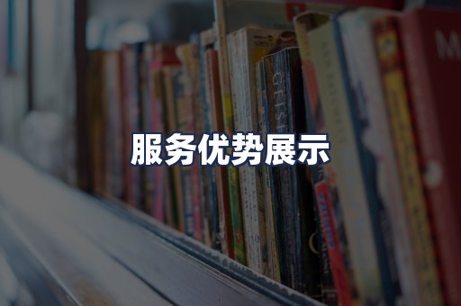 服务优势展示